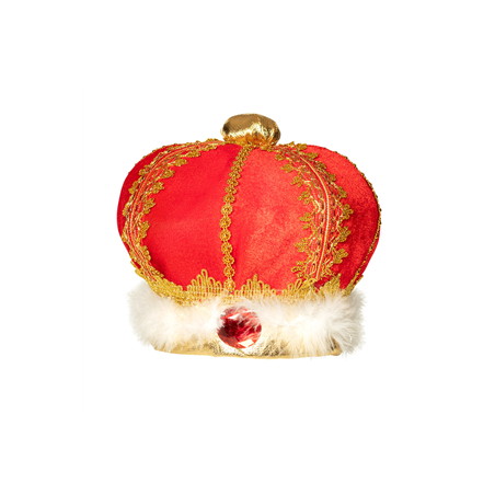 Couronne royale tissu - Larg. 21cm Haut. 39cm
