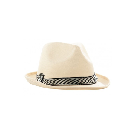 Chapeau Funky beige - Polyester / Taille Adulte - haut 13 cm diam 29 cm