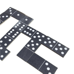 Jeu de 28 dominos géants noirs 18cm