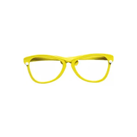 Paire de lunettes géantes jaune ou rouge PVC 26 cm