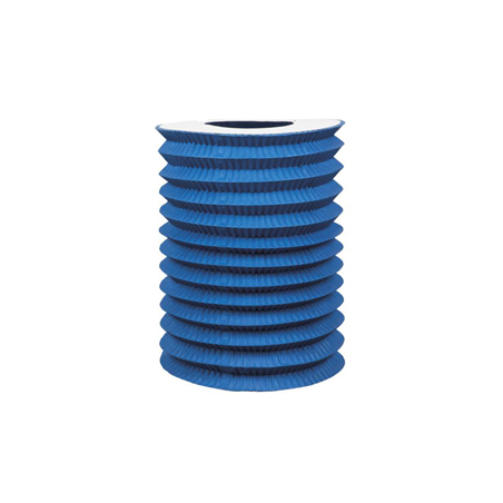 Lampion cylindrique bleu papier - Diam. 15cm