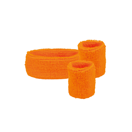 Set 3 Bandeaux éponge rose fluo ou orange