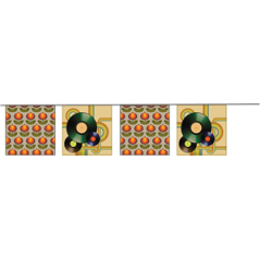 Guirlande Vintage Yéyé 10 fanions 21 x 21 cm - papier Long. 420cm