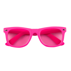 Paire de lunettes rose fluo / PVC- Taille Adulte