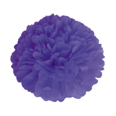Pompon violet papier de soie violet - Diam. 40cm