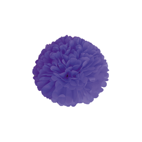 Pompon violet papier de soie violet - Diam. 40cm