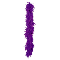 Boa violet - plumes - Long. 180cm