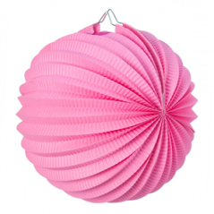 Lampion rond vieux rose papier - Diam. 20cm