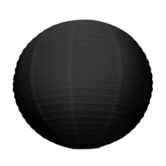 Lanterne japonaise en papier noir - Diam. 50cm