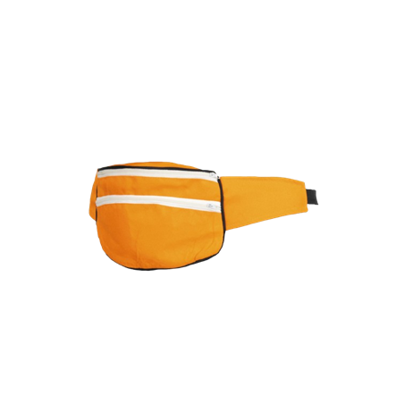 Sac banane Années 80 orange en tissu 12.5 x 45cm