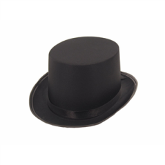 Haut de forme noir avec ruban