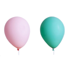 Ballon Rose et Vert x 8 - Diam. 29cm