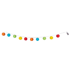 Guirlande lumineuse lampion multicolore - Long. 185cm (piles AAx2 non fournies)