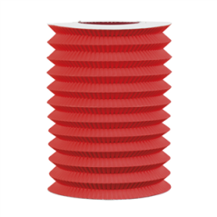 Lampion cylindrique rouge papier - Diam. 15cm