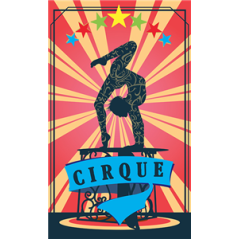 Kakemono Cirque Gymnaste - 180 x 80 cm - Toile M1 avec structure X- Banner
