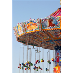 Kakemono Fête foraine Caroussel - 180 x 80 cm - avec structure X- Banner
