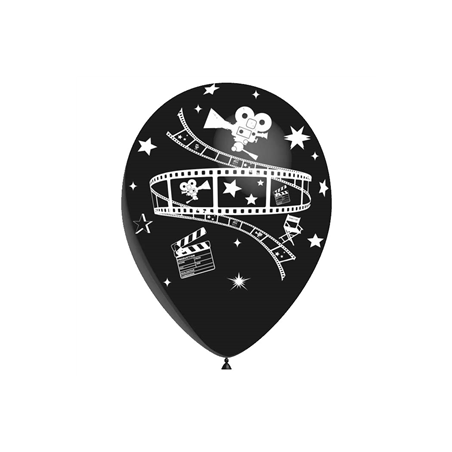 Ballon motif cinéma x8 - Diam. 29cm