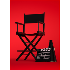 Kakemono Cinéma Metteur en scène - 180 x 80 cm - M1 avec structure X- Banner