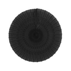 Éventail noir papier - Diam. 50cm