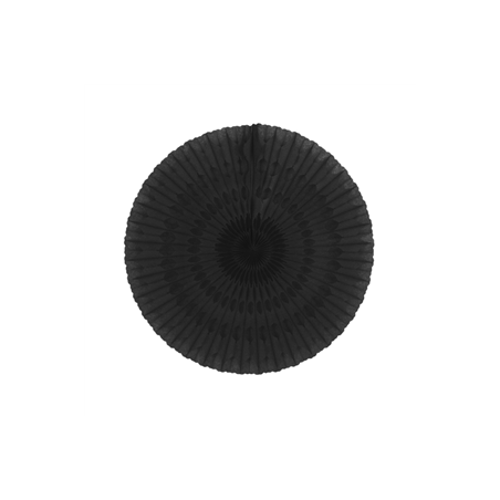 Éventail noir papier - Diam. 50cm