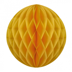 Boule jaune moutarde papier - Diam. 20cm