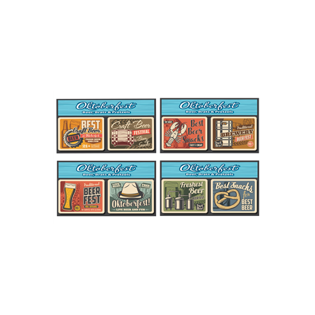 Mobiles Oktoberfest x4 - carton - 27 x 49cm