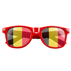 Paire de lunettes de supporter Belgique / PVC - Taille adulte