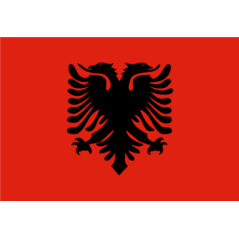 Drapeau Albanie - tissu - 90 x 150cm