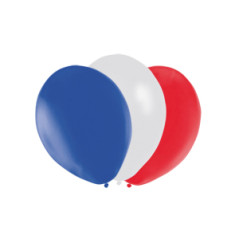 Ballon bleu blanc rouge x12 - Diam. 29cm