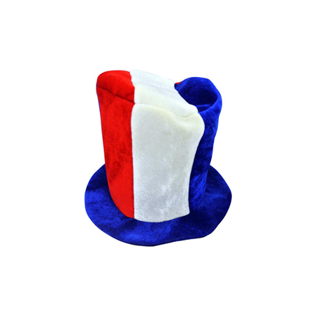 Chapeau haut de forme tricolore en mousse