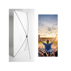Kakemono Supporter Sport - 180 x 80 cm - Toile M1 avec structure  X- Banner