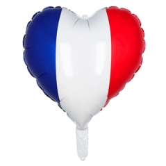 Ballon mylar Coeur France (40 x 45 cm)