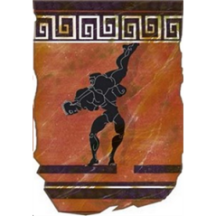 Affiche Sport Antique Lutte - 50 x70cm -