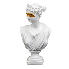 Buste déco déesse grecque 15 x 12 x 31 cm en résine