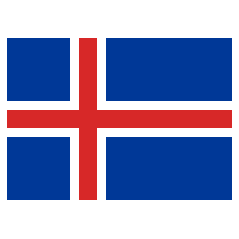 Drapeau Islande - tissu - 90 x 150cm