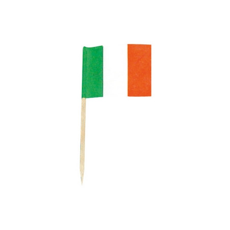 Drapeaux mini Italie x50 papier - 3.5 x 2.5cm (pic en bois de 6.5cm)