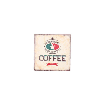 Plaque en bois COFFEE - 30 x 30cm