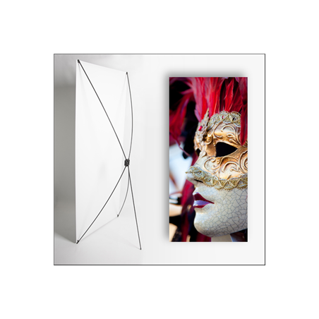 Kakemono Masque - 180 x 80 cm sur Toile M1 avec structure  X- Banner