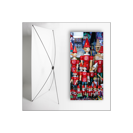 Kakemono Italie Pinocchio  - 180 x 80 cm sur Toile M1 avec structure  X- Banner