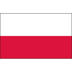 Drapeau Pologne - tissu - 60 x 90cm