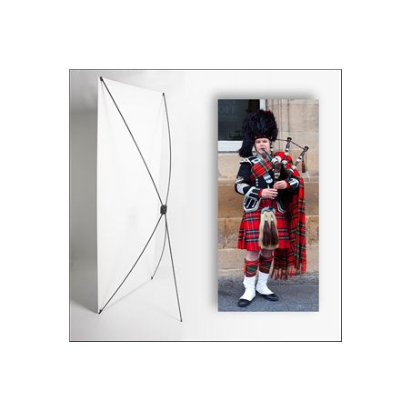 Kakemono Ecosse cornemuse bis - 180 x 80 cm - Toile M1 avec structure  X- Banner