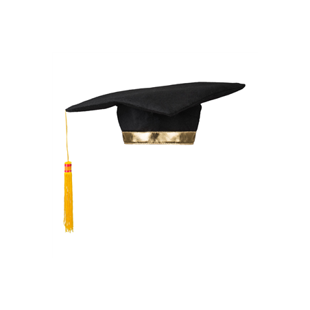 Chapeau de Lauréat polyester - Haut. 10cm Larg. 30cm