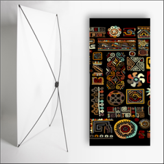 Kakemono Afrique Tribal - 180 x 80 cm - Toile M1 avec structure X- Banner