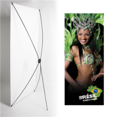 Kakémono Bresil 2 - 80 x 180 - Toile M1 / Toile M1 avec structure  X- Banner