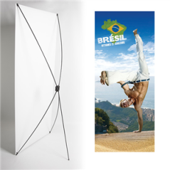 Kakémono Bresil Capoeira 80 x 180 - Toile M1 / Toile M1 avec structure  X-Banner