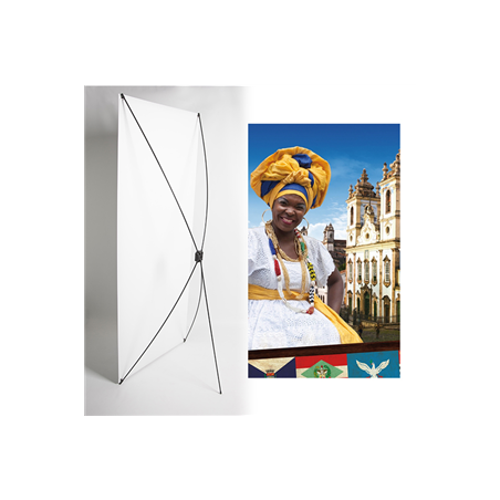 Kakémono Bresil femme  80 x 180 - Toile M1 / Toile M1 avec structure  X- Banner