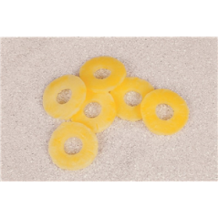 6 tranche d'ananas - pvc - diametre 8 cm