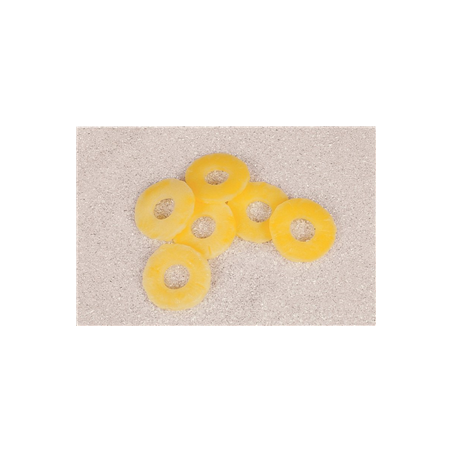 6 tranche d'ananas - pvc - diametre 8 cm