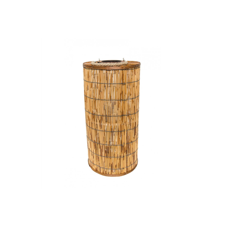 Lanterne cylindrique - bois -  diam 31 x hauteur 61 cm