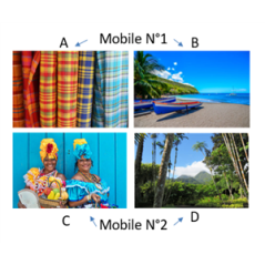 Mobiles Créole x4 - 27 x 49cm